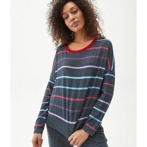 Michael Stars Jersey Kiara Striped Top color block, retro vintage style sz large